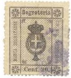 Marca da Bollo del Comune di 1) MARCHE GENERICHE 1)REGNO su Carta Bianca Sottile di dimensioni 26 x 33 mm