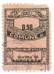 Marca da Bollo del Comune di 1) MARCHE GENERICHE 1)REGNO su Carta Colorata di dimensioni 21,5 x 28 mm