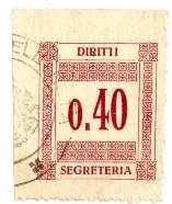 Marca da Bollo del Comune di 1) MARCHE GENERICHE 1)REGNO su Carta Bianca Sottile di dimensioni 27 x 31 mm