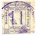 Marca da Bollo del Comune di 1) MARCHE GENERICHE 1)REGNO su Carta Bianca Sottile di dimensioni 22,5 x 27 mm
