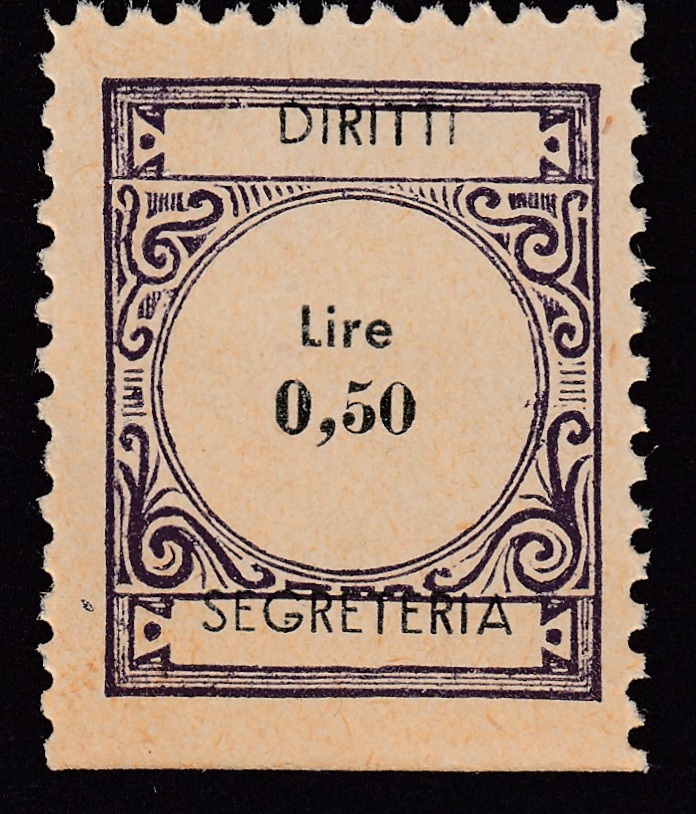 Marca da Bollo del Comune di 1) MARCHE GENERICHE 1)REGNO su Carta Bianca di dimensioni 20,5 x 25 mm