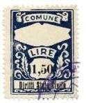 Marca da Bollo del Comune di 1) MARCHE GENERICHE 1)REGNO su Carta Bianca di dimensioni 22,5 x 30,5 mm