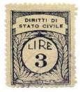 Marca da Bollo del Comune di 1) MARCHE GENERICHE 1)REGNO su Carta Bianca di dimensioni 21 x 26,5 mm