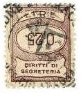 Marca da Bollo del Comune di 1) MARCHE GENERICHE 1)REGNO su Carta Bianca di dimensioni 25,5 x 33,5 mm