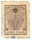 Marca da Bollo del Comune di 1) MARCHE GENERICHE 1)REGNO su Carta Bianca di dimensioni 21,5 x 28,5 mm