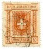 Marca da Bollo del Comune di 1) MARCHE GENERICHE 1)REGNO su Carta Bianca Sottile di dimensioni 26 x 31,5 mm