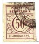Marca da Bollo del Comune di 1) MARCHE GENERICHE 1)REGNO su Carta Bianca di dimensioni 23 x 27 mm