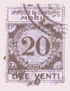 Marca da Bollo del Comune di 1) MARCHE GENERICHE 1)REGNO su Carta Bianca di dimensioni 22 x 28 mm