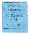 Marca da Bollo del Comune di 1) MARCHE GENERICHE 1)REGNO su Carta Bianca di dimensioni 21 X 27 mm