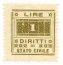 Marca da Bollo del Comune di 1) MARCHE GENERICHE 1)REGNO su Carta Bianca di dimensioni 21,5 x 22,5 mm