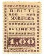 Marca da Bollo del Comune di 1) MARCHE GENERICHE 1)REGNO su Carta Bianca di dimensioni 27 X 36 mm