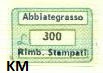 Marca da Bollo del Comune di ABBIATEGRASSO su Carta Bianca di dimensioni 18,5 X 12,5 mm