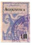 Marca da Bollo del Comune di ACQUAVIVA DELLE FONTI su Carta Bianca di dimensioni 22 X 33 mm