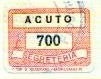 Marca da Bollo del Comune di ACUTO su Carta Bianca di dimensioni 19 x 14 mm