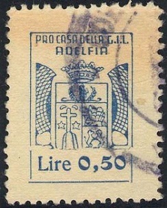 Marca da Bollo del Comune di ADELFIA su Carta Bianca di dimensioni 16 x 24 mm