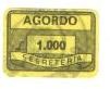 Marca da Bollo del Comune di AGORDO su Carta Bianca di dimensioni 20 x 14 mm