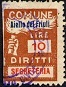 Marca da Bollo del Comune di AIELLO DEL FRIULI su Carta Bianca di dimensioni 18,5 x 26 mm