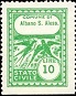 Marca da Bollo del Comune di ALBANO SANT´ALESSANDRO su Carta Bianca Sottile di dimensioni 22 x 29,5 mm