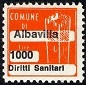 Marca da Bollo del Comune di ALBAVILLA su Carta Arancione di dimensioni 20 x 20 mm