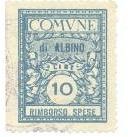 Marca da Bollo del Comune di ALBINO su Carta Bianca Sottile di dimensioni 22 X 28,5 mm