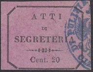 Marca da Bollo del Comune di ALESSANDRIA su Carta Bianca di dimensioni 29 x 24 mm