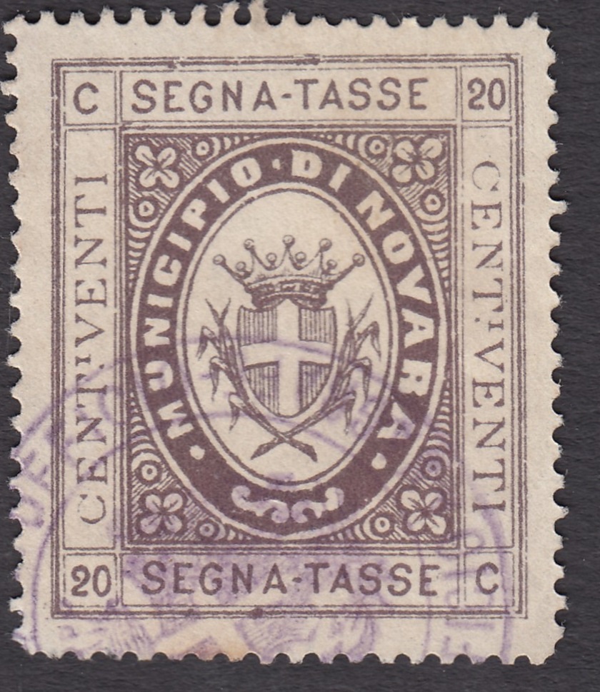 Marca da Bollo del Comune di ALESSANDRIA su Carta Bianca Sottile di dimensioni 26,5 x 31,5 mm