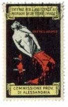 Marca da Bollo del Comune di ALESSANDRIA su Carta Bianca di dimensioni 27 x 47 mm
