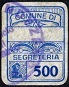Marca da Bollo del Comune di ANDEZENO su Carta Bianca di dimensioni 15,5 x 20,5 mm