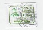 Marca da Bollo del Comune di ANDRANO su Carta Bianca di dimensioni 21 x 15 mm