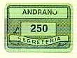 Marca da Bollo del Comune di ANDRANO su Carta Bianca di dimensioni 20 x 13,5 mm