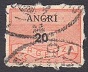 Marca da Bollo del Comune di ANGRI su Carta Bianca di dimensioni 19 x 14 mm