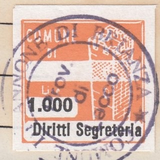 Marca da Bollo del Comune di ANNONE DI BRIANZA su Carta Bianca di dimensioni 20 x 20 mm
