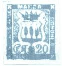 Marca da Bollo del Comune di ANTICOLI CORRADO su Carta Bianca di dimensioni 23 x 28 mm