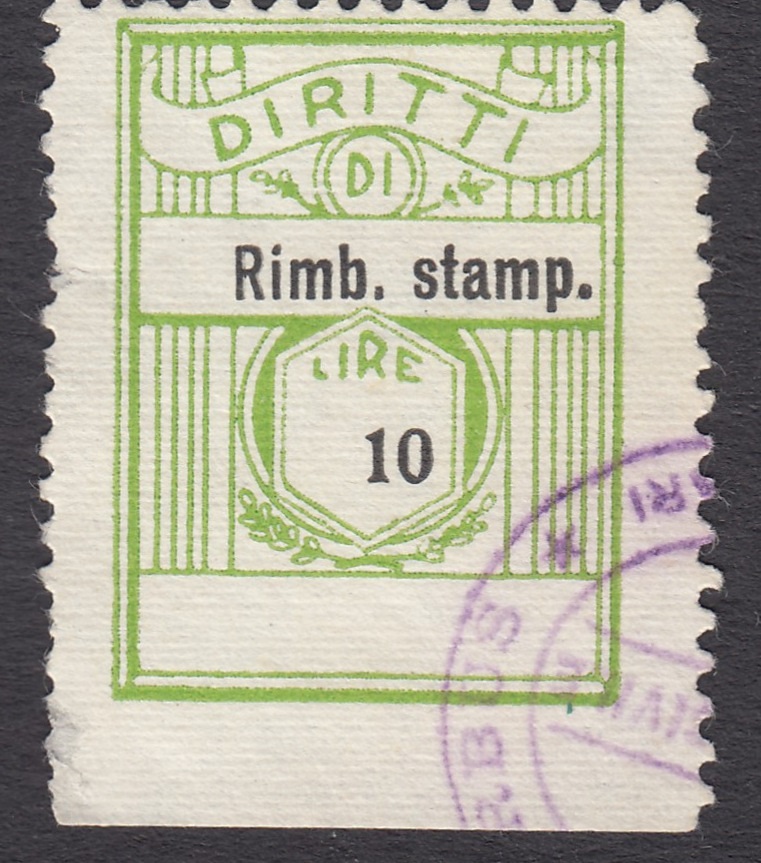 Marca da Bollo del Comune di ARBUS su Carta Bianca Sottile di dimensioni 20 x 27 mm