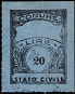 Marca da Bollo del Comune di ARCENE su Carta Colorata di dimensioni 22 x 29 mm