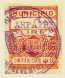 Marca da Bollo del Comune di ARPAISE su Carta Bianca Sottile di dimensioni 22 x 29 mm