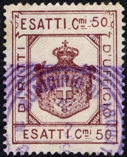 Marca da Bollo del Comune di ARQUATA DEL TRONTO su Carta Bianca Sottile di dimensioni 24 x 30,5 mm