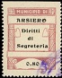 Marca da Bollo del Comune di ARSIERO su Carta Bianca di dimensioni 25 x 30 mm