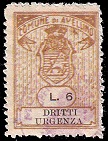 Marca da Bollo del Comune di AVELLINO su Carta Bianca Sottile di dimensioni 21,5 x 30 mm