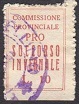 Marca da Bollo del Comune di AVELLINO su Carta Rosa di dimensioni 20 x 27 mm