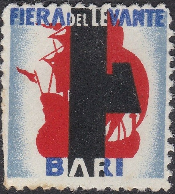 Marca da Bollo del Comune di BARI su Carta Bianca di dimensioni 22 x 26 mm