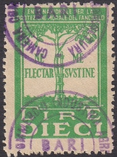 Marca da Bollo del Comune di BARI su Carta Bianca di dimensioni 24 x 34 mm