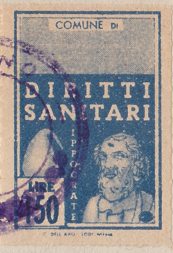 Marca da Bollo del Comune di BARISCIANO su Carta Bianca di dimensioni 22 X 33 mm