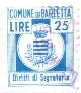 Marca da Bollo del Comune di BARLETTA su Carta Bianca di dimensioni 16,5 X 20 mm