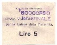 Marca da Bollo del Comune di BARLETTA su Carta Bianca di dimensioni 39 x 24 mm