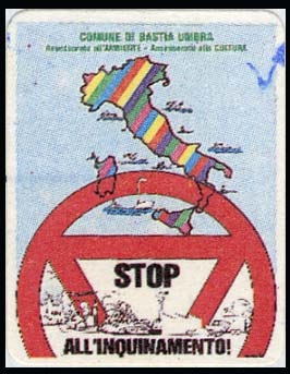 Marca da Bollo del Comune di BASTIA UMBRA su Carta Bianca di dimensioni mm