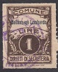 Marca da Bollo del Comune di BELLINZAGO LOMBARDO su Carta Bianca di dimensioni 22 x 29 mm