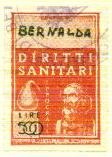 Marca da Bollo del Comune di BERNALDA su Carta Bianca di dimensioni 21 x 31,5 mm