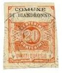 Marca da Bollo del Comune di BIANDRONNO su Carta Bianca di dimensioni 23 x 29 mm