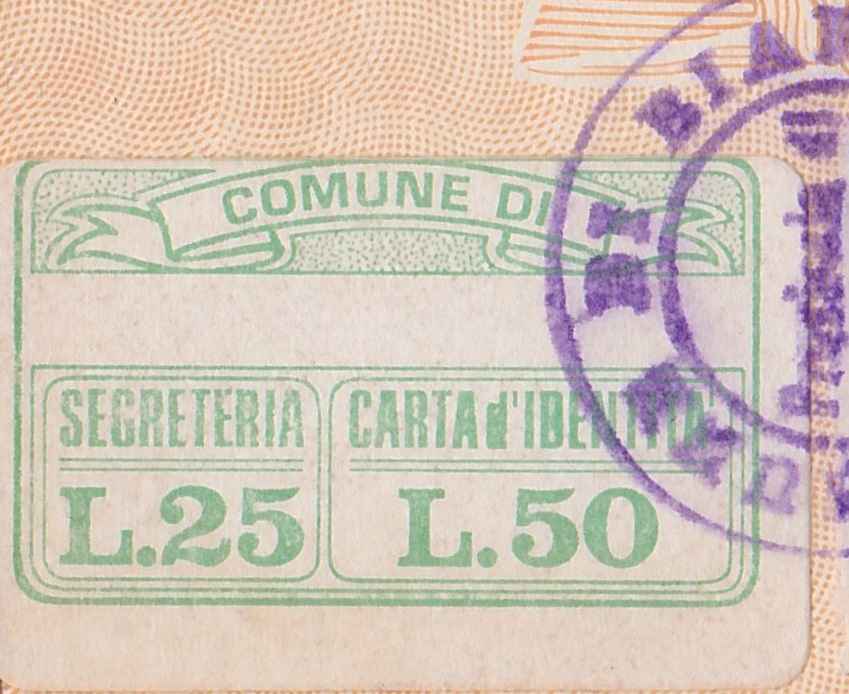 Marca da Bollo del Comune di BIANZE´ su Carta Bianca di dimensioni mm